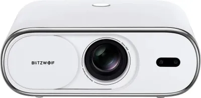 Produktbild von LED Projektor Beamer - Tragbarer Mini Projektor - Echtes 1080p - 9000 Lumen - Bluetooth 5.0 - Manuelle Trapezkorrektur - EU-Stecker - Weiß