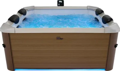 Produktbild von MSpa Whirlpool OSLO AMBER NEUSTES Modell inkl. LED / UVC / APP Outdoor Indoor Pool - 120 Luftdüsen / 8 Hydromassagedüsen / WiFi - 160x160x65 cm
