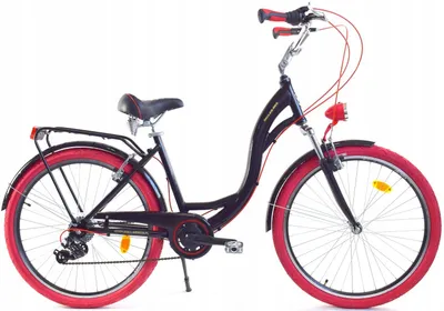 Zdjęcie produktu dla Rower Dallas City Alu 26" 7spd - czarny z czerwonym