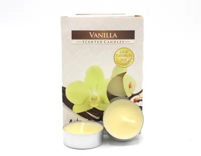 Produktbild von 1 Set mit 6 duftenden Teelichtern – Vanille