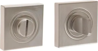 Zdjęcie produktu dla Płytka kwadratowa GAMET PLT-25-WC-07-KW, blokada WC, nikiel szczotkowany