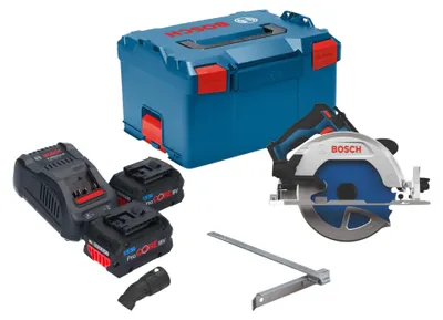 Produktbild von Bosch GKS 18V-68-2 Akku Kreissäge 18 V 190 mm Brushless + 2x ProCORE Akku 5,5 Ah + Ladegerät + L-Boxx