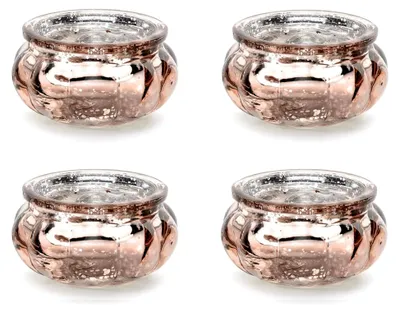 Produktbild von Teelichtgläser 6x3cm Kerzenhalter Windlicht Kerzenglas 4er Set