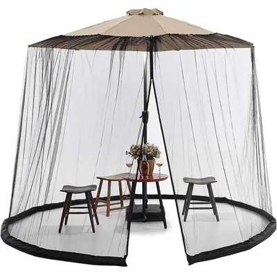 Produktbild von INF Moskitonetz für Sonnenschirm 335cm Durchmesser Polyester 1 Stück