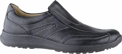 Produktbild von Jomos Herren Leder Slipper schwarz, Lederfutter, herausnehmbares Fußbett, Luftpolstersohle