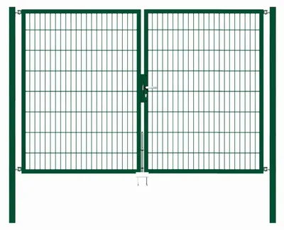 Image de Alberts 648237 Double porte Flexo avec accessoires, vert, largeur 250 cm, hauteur 180 cm