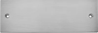 Produktbild von Metallschild »Edelstahlschild, rechteckig - 125 x 45 x 3 mm - Form G«, Edelstahl, rechteckig, Innen- und Außenbereich