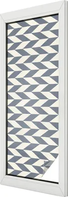 Obrázok produktu pre Vitrážová fólia na okno - 146x50 cm - vitrážový vzor - nepriehľadná dekoratívna fólia na ochranu súkromia - samolepiaca, UV ochrana - geometrická ilúzia