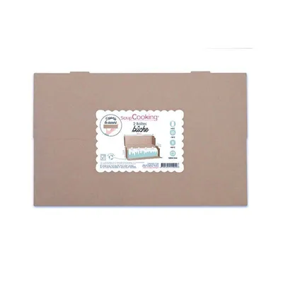 Produktbild von 2 Pappschachteln für Weihnachtsstollen oder Kuchen 35x11x11 cm.