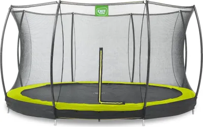 Produktbild von EXIT Silhouette Trampolin ø366cm, mit Sicherheitsnetz, Bodentrampolin, Rund, für Kinder, Grün