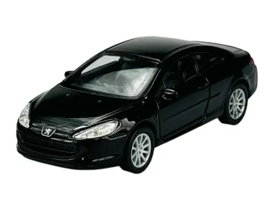 Image de Welly Peugeot 407  Coupé Noir  1:34-1:39 Modèle réduit en métal moulé sous pression Neuf dans sa boîte  42368