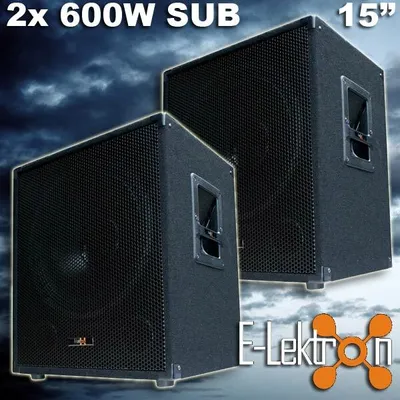 Produktbild von E-Lektron SUB-P38 DJ PA Party Subwoofer Paar passiv - 38cm Basslautsprecher