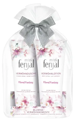 Obrázek produktu pro Dárkové balení Miss Fenjal Floral Fantasy – sprchový gel a tělové mléko, 2 x 200 ml