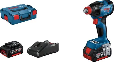 Produktbild von Bosch GDX 18V-210 C Professional, Schlagschrauber, Pistolengriff, 1/4", Schlüssel, Schwarz, Blau, Gebürstet