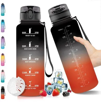 Obrázek produktu pro Sportovní láhev Ibenzoa® vyrobená z materiálu Tritan (bez BPA), s těsněním zabraňujícím úniku, vhodná pro sycené nápoje, objem 500 ml – 1,5 l, s klapkovým víkem a odnímatelným filtrem