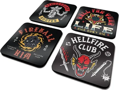 Produktbild von Pyramid International Stranger Things 4 Untersetzer 4er-Pack Hellfire Club