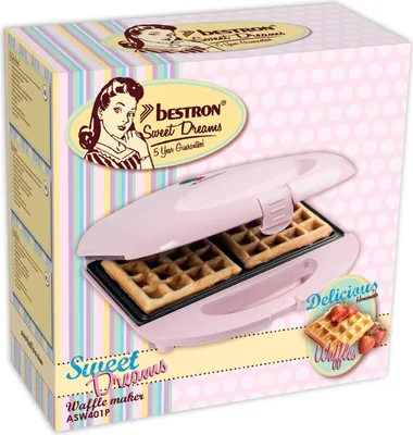 Immagine prodotto di Macchina per waffle 700w rosa Bestron ASW401P