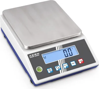 Produktbild von KERN & SOHN IoT-Line Kompakt-Laborwaage, 6 kg, Weiß, Edelstahl, 150 mm, 170 mm, 1,6 kg