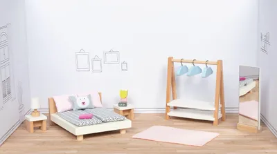 Produktbild von goki Puppenmöbel Style, Schlafzimmer