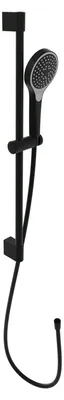 Imagen del producto de Juego de ducha V&B Verve, con 3 tipos de chorro, para montaje en pared, color negro mate