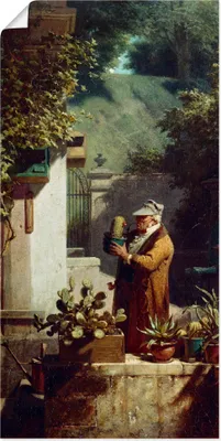 Produktbild von ARTland Poster Der Kaktusfreund. Vor 1858 Größe: 20x40 cm