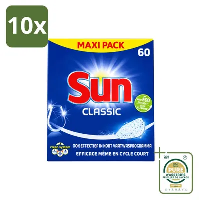 Produktbild von 10 x Sun Classic Geschirrspültabs Eco - Vorratspackung - 10 Stücke