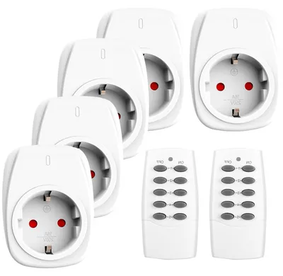 Productafbeelding van Draadloze stopcontacten set met afstandsbedieningen - 16A/3680W - Voor binnen en kerstdecoratie