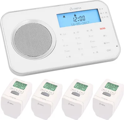 Produktbild von 4 Stück Smart Home Heizkörperthermostatt Starterset Steuerung Heizung App & WLAN