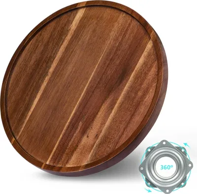 Produktbild von Holz Lazy Susan Drehteller - Küchenorganizer - 1 Stück - Akazienholz - 25 cm