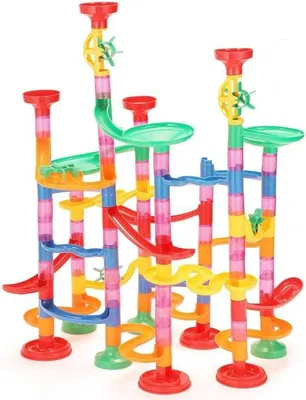 Produktbild von Bilderrutsche Spielzeug-Set - 139 Teile mit Actionfiguren und Marbles für Lernspiel