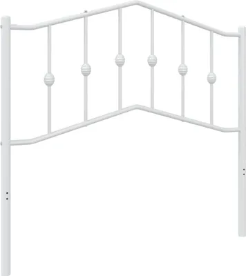 Produktbild von vidaXL Ersatz-Kopfteil Metall Weiß 100 cm