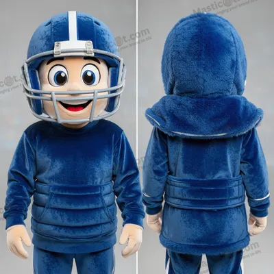 Produktbild von Leuchtend MASTICOT blaue Football-Helm-Maskottchen-Kostüm