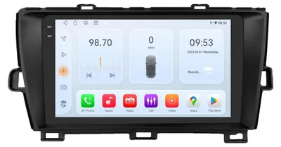 Image de Autoradio, lecteur multimédia, compatible avec la Toyota Prius XW30 2009-2015, QS6 AHDC2