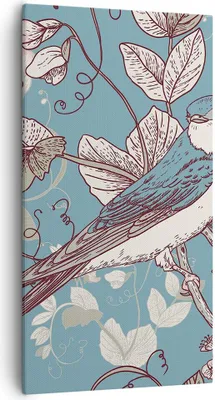 Produktbild von Bild auf Leinwand - Leinwandbild - Vogel Baum modern - 55x100cm - Wand Bild - Wanddeko - Wandbilder - Leinwanddruck - Bilder - Kunstdruck - Wanddekoration - Leinwand bilder - Wandkunst - PA55x100-3585