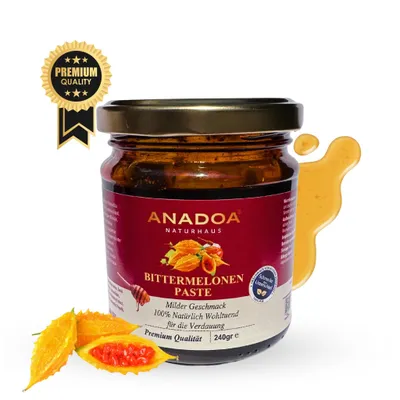 Bittermelone Paste mit Honig – 100 % natürlich, 240 g - Anadoa Naturhaus