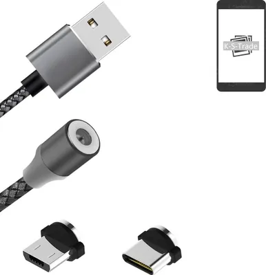 Produktbild von K-S-Trade Hochwertiges Magnet-Lade-kabel Sync-Kabel Daten-Kabel für Samsung Galaxy S22 mit USB-Typ-C-Anschluss und Micro-USB-Anschluss 2A bis zu