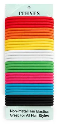 Produktbild von Haargummis Haarbänder Haarschmuck - 4 mm - 32 Stück - Elastisch - Für Pferdeschwanz und Zopf
