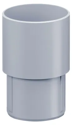 Produktbild von INEFA Fallrohr Verbinder, PVC DN85 / 85mm Grau Ablaufrohrverbinder Dachrinnenzubehör, einfache Steckmontage, Germany