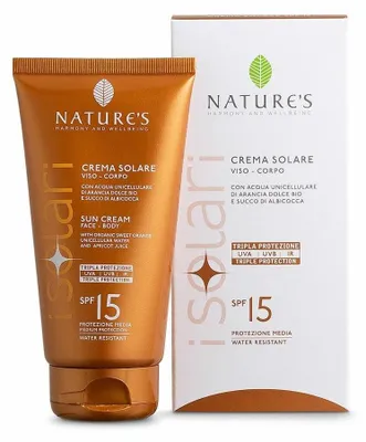 Produktbild von NATURE'S I SOLARI Sonnencreme für Gesicht und Körper, Lichtschutzfaktor 15, IR SUN, 150 ml
