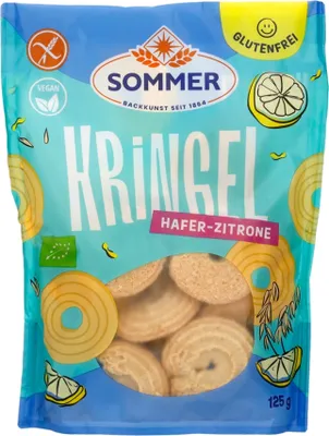 Produktbild von Sommer Glutenfrei und Glücklich Hafer-Zitronen-Kringel -- 100g