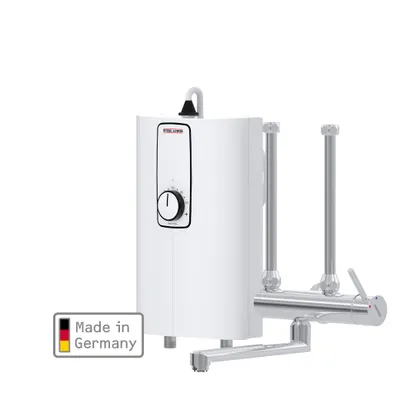 Produktbild von STIEBEL ELTRON elektronischer Kompakt-Durchlauferhitzer DCE 11/13 H + MEKD Armatur für die Küche, Festanschluss 400 V, solargeeignet, Übertischmontage, 205967