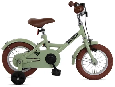 Produktbild von Nogan Dutchy Kinderfahrrad 12 Zoll Grün | Komplett mit Stützräder