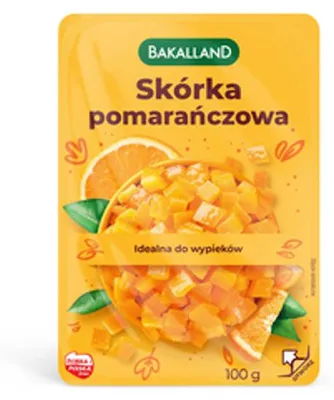 Obrázek produktu pro Skórka Pomarańczowa Kandyzowana Bakalland 100 g