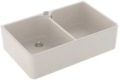 Produktbild von Villeroy & Boch VB Spülstein 80 X Spülstein Doppelbecken 638002 795x500mm Crema CeramicPlus