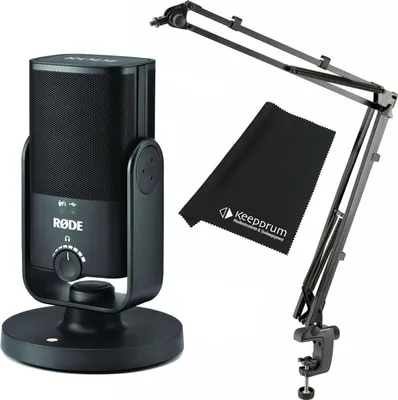 Image de Rode NT-USB Mini avec bras de microphone K&M avec tissu