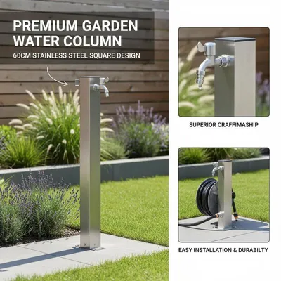 Produktbild von Wassersäule, Edelstahl, modernes Design, WEISS