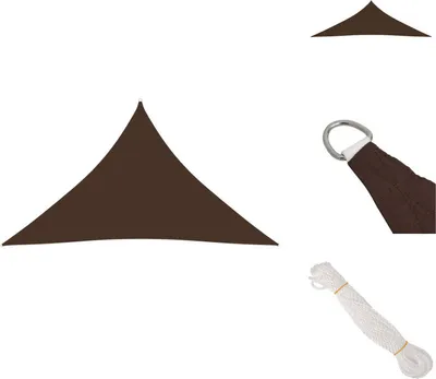Produktbild von vidaXL Sonnensegel Oxford-Gewebe Dreieckig 3,5x3,5x4,9 m Braun -  Sonnenschirme & Sonnenschutze
