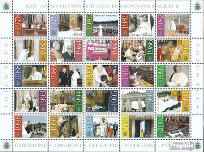 Produktbild von Briefmarken Vatikanstadt 2003 Mi 1429-1453 Kleinbogen (kompl.Ausg.) postfrisch Jubiläum