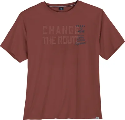 Produktbild von Lerros XXL T-Shirt weinrot Frontprint CHANGE