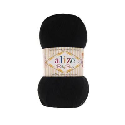 Produktbild von 100g Strickgarn ALIZE Baby Best uni Babywolle Wolle Antipilling, freie Farbwahl